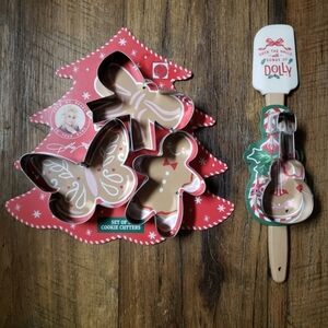 Dolly Parton Festive Cookie Cutter and Spatula Set with Guitar Cookie Cutter